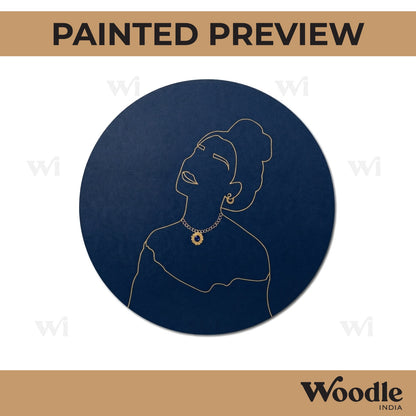 Girl Pre Marked Round MDF Design 4