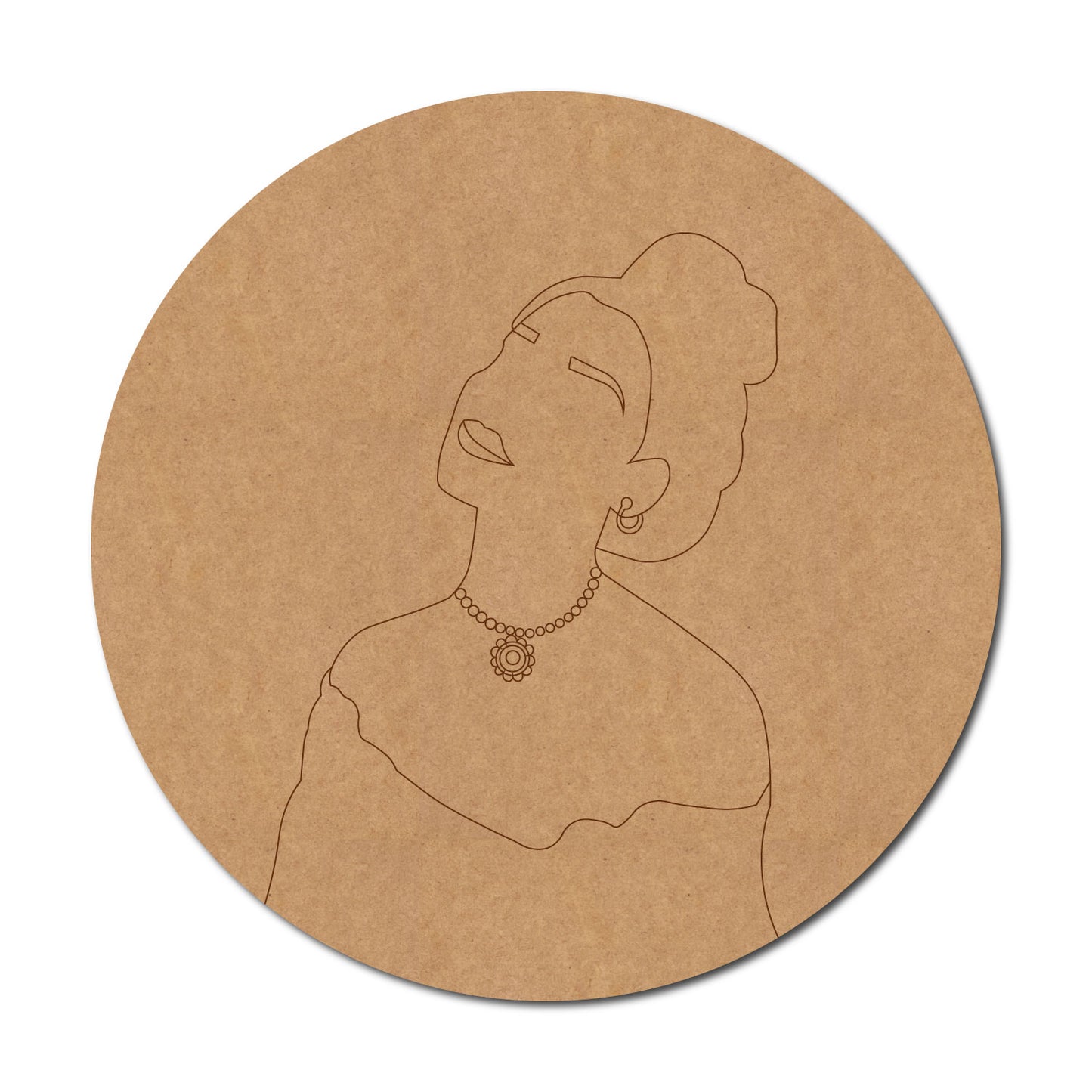 Girl Pre Marked Round MDF Design 4