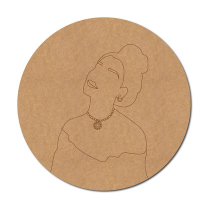 Girl Pre Marked Round MDF Design 4