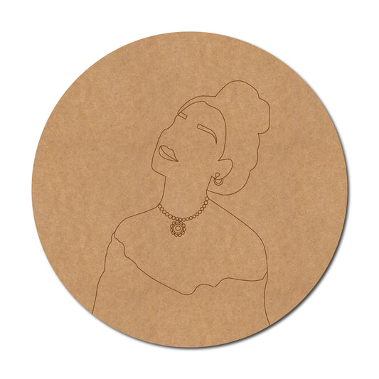 Girl Pre Marked Round MDF Design 4