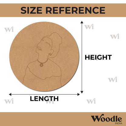 Girl Pre Marked Round MDF Design 4