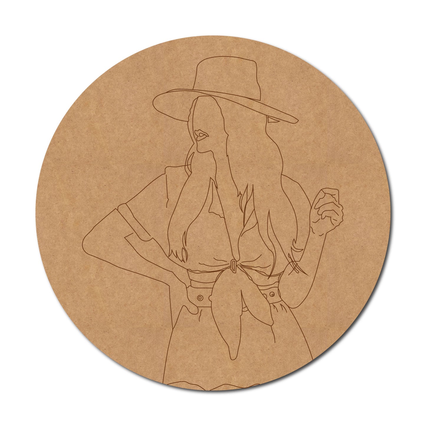 Girl Pre Marked Round MDF Design 5