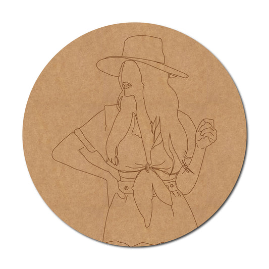 Girl Pre Marked Round MDF Design 5