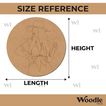 Girl Pre Marked Round MDF Design 5