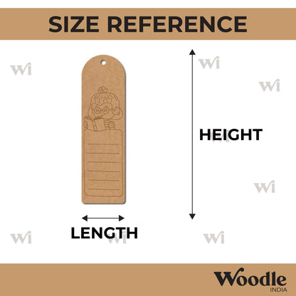 Girl Studying Bookmark Pre Marked MDF Design 1