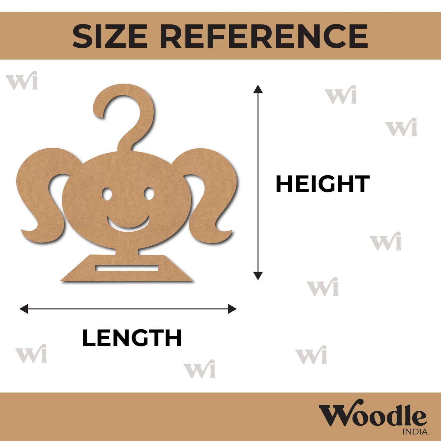 Girl Tie Holder Cutout MDF Design 1