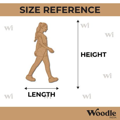 Girl Walking Pre Marked MDF Design 1