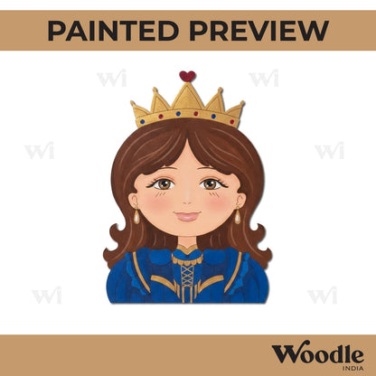 Girl Wearing Crown Pre Marked MDF Design 1