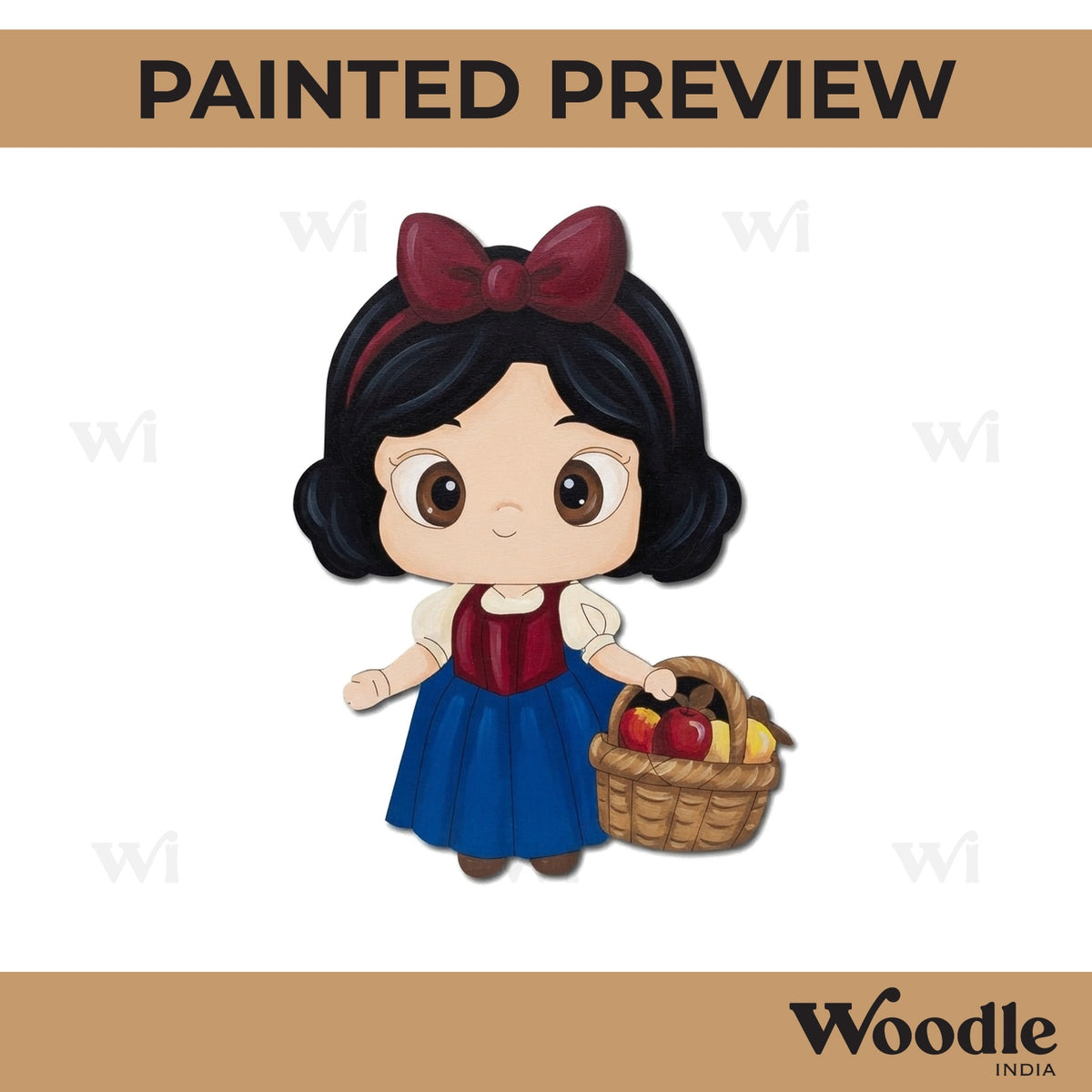 Girl With Fruits Pre Marked MDF Design 1