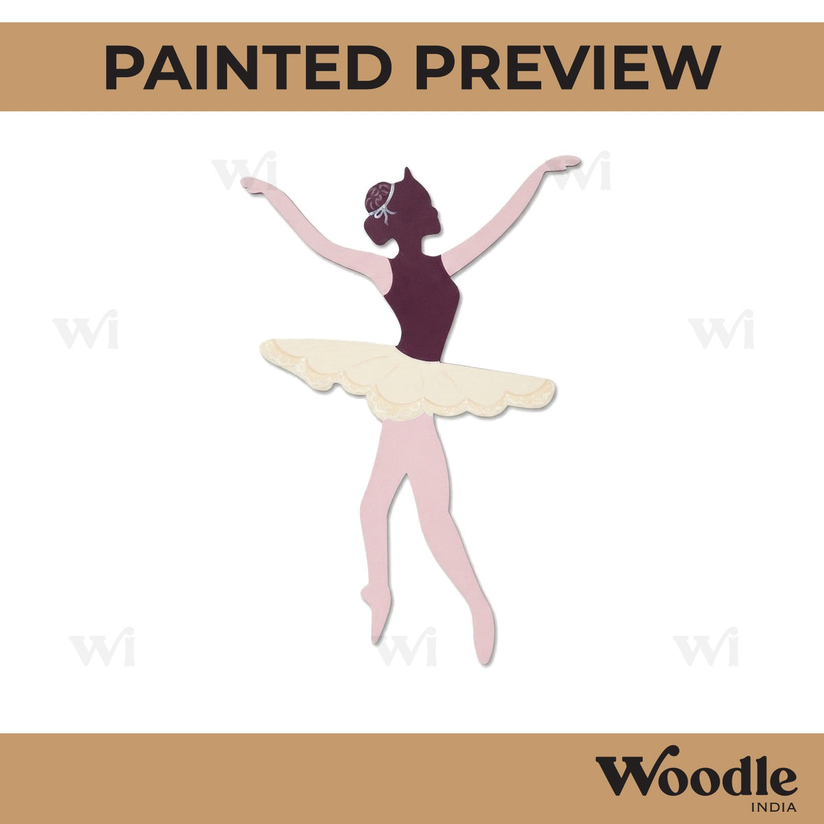 Girl Ballet Dancer Cutout MDF Design 4