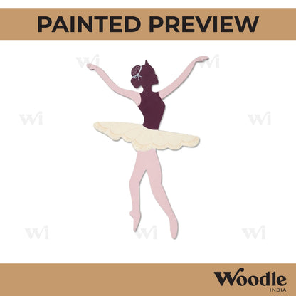 Girl Ballet Dancer Cutout MDF Design 4