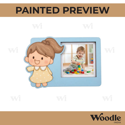 Girl Three Layered Photo Frame MDF Design 1