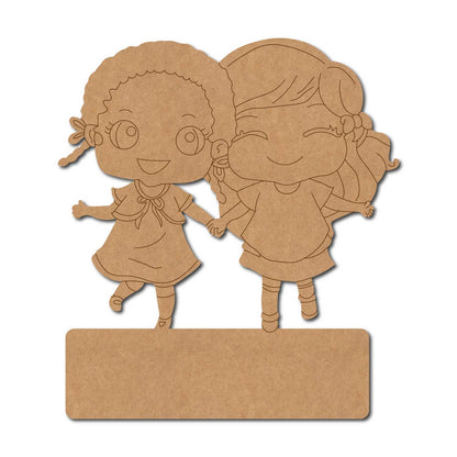Girls Nameplate Pre Marked MDF Design 1