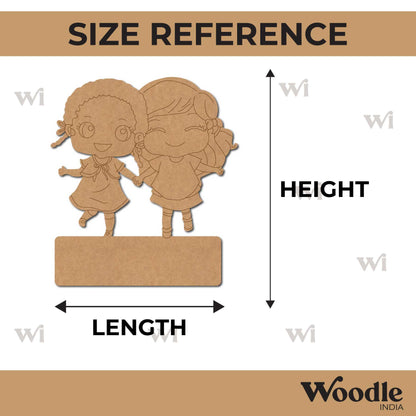 Girls Nameplate Pre Marked MDF Design 1