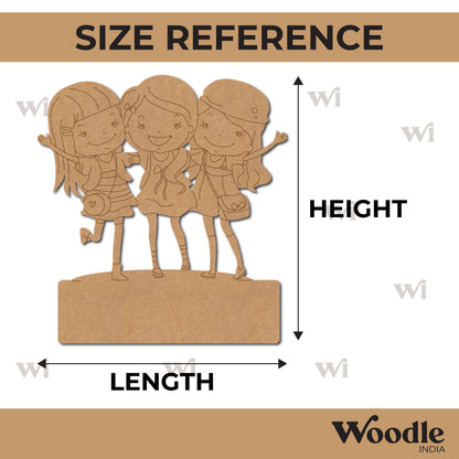 Girls Nameplate Pre Marked MDF Design 3