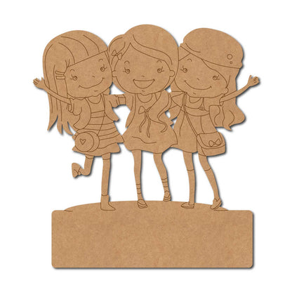 Girls Nameplate Pre Marked MDF Design 3