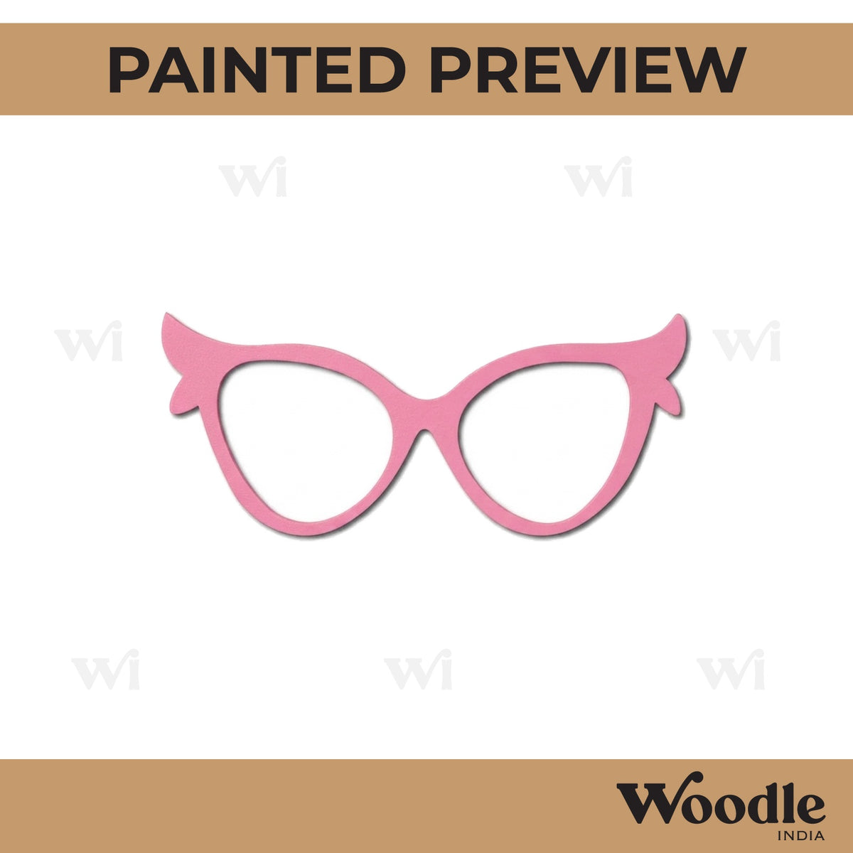 Glasses Cutout MDF Design 1