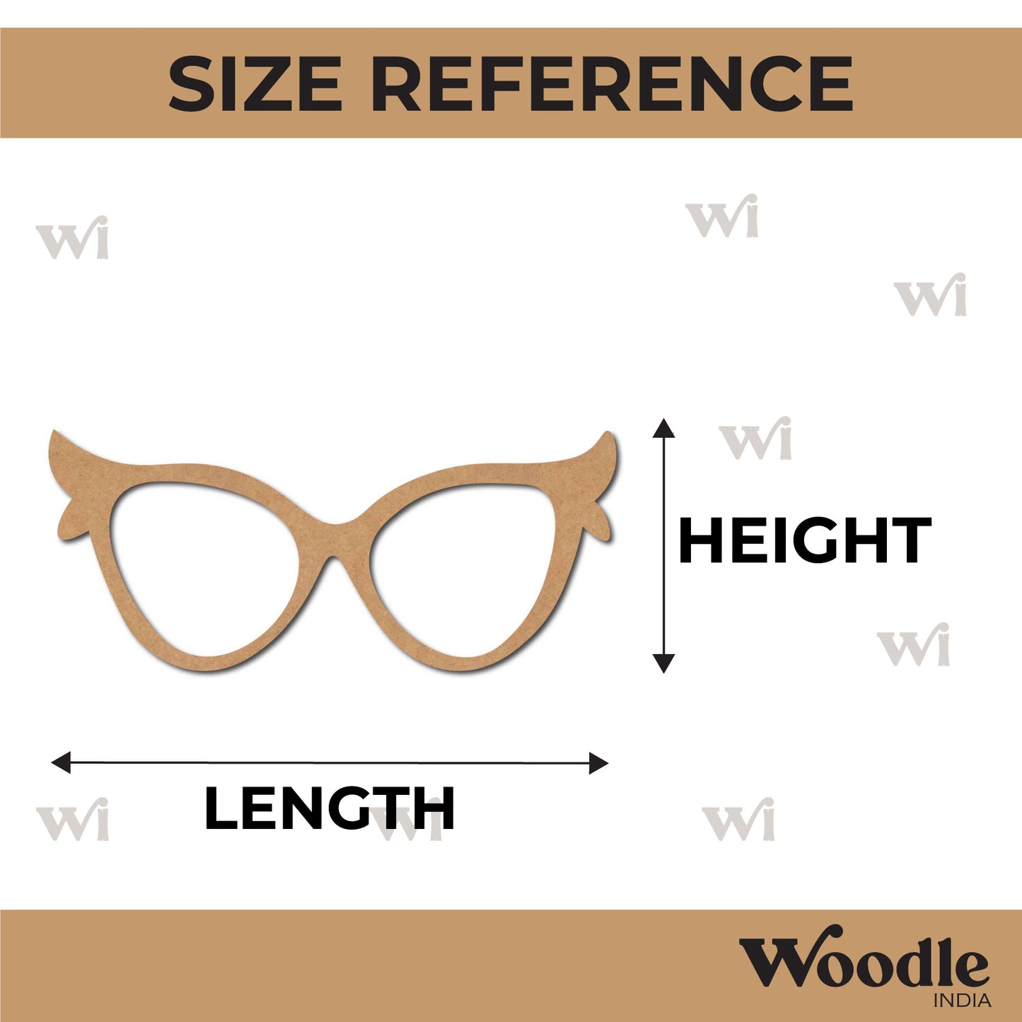 Glasses Cutout MDF Design 1