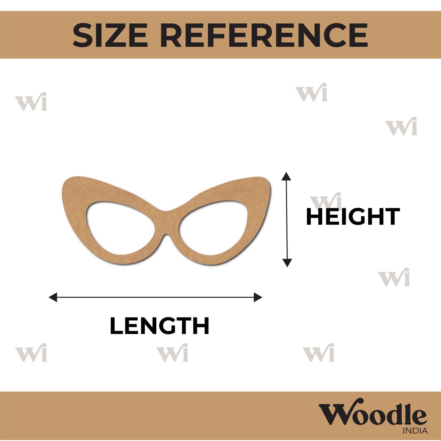 Glasses Cutout MDF Design 2
