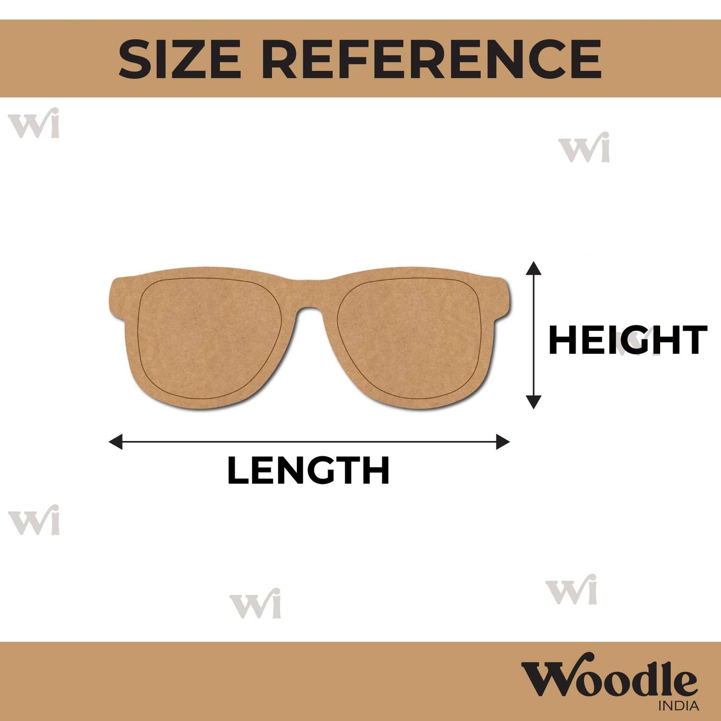 Glasses Pre Marked MDF Design 1