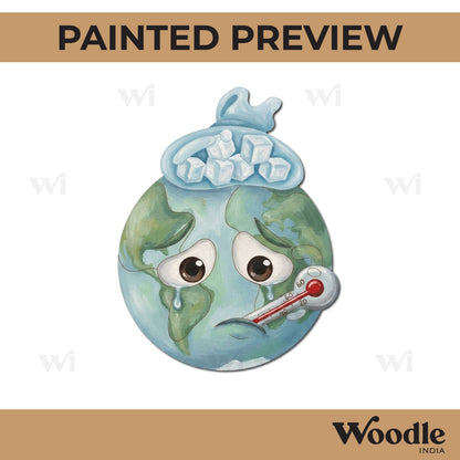 Global Warming Earth Pre Marked MDF Design 1