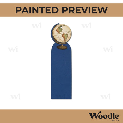 Globe Bookmark Pre Marked MDF Design 1