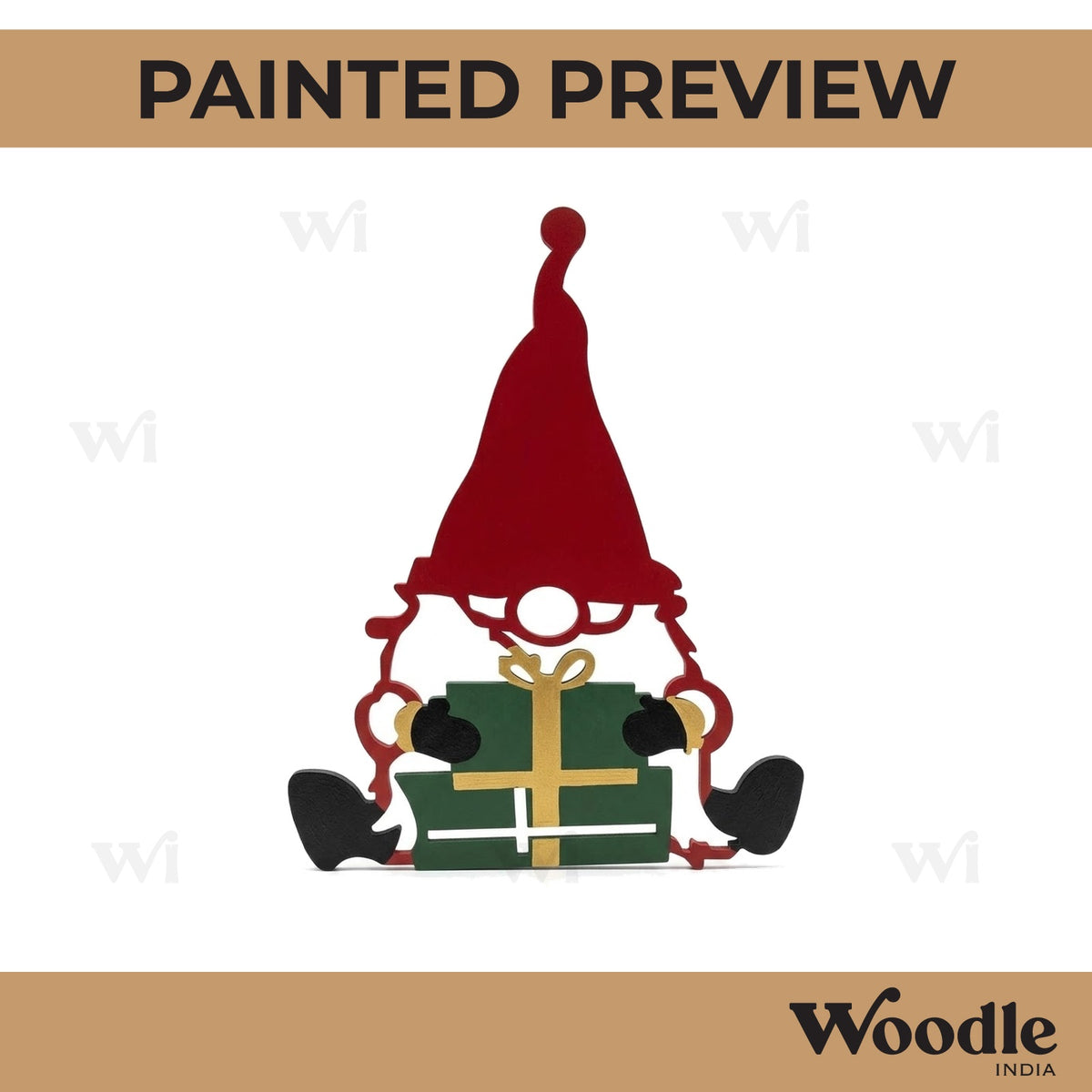 Gnome Christmas Cutout MDF Design 1