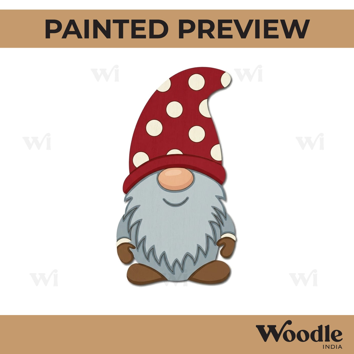 Gnome Christmas Pre Marked MDF Design 1