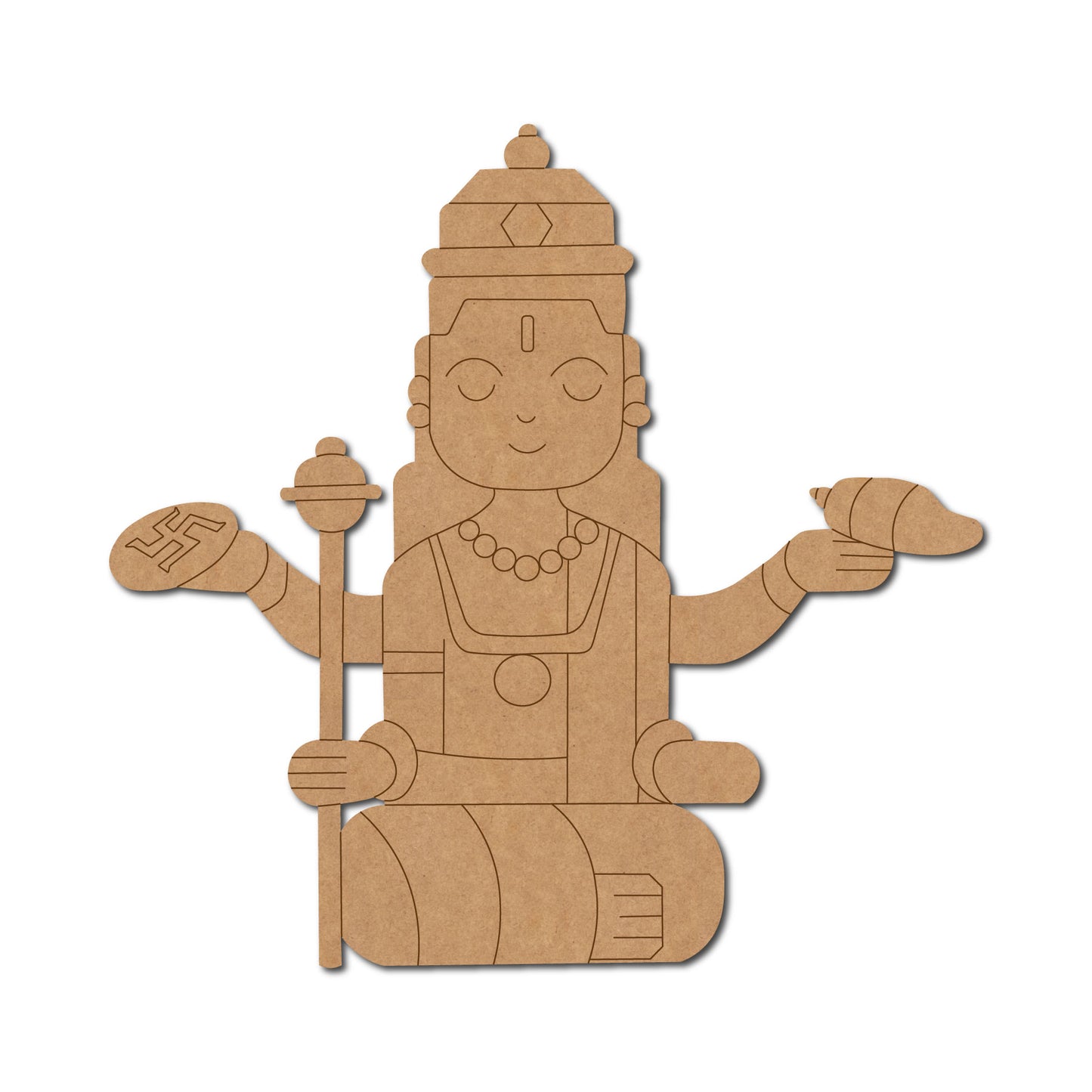 God Vishnu Pre Marked MDF Design 2