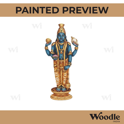 God Vishnu Pre Marked MDF Design 3