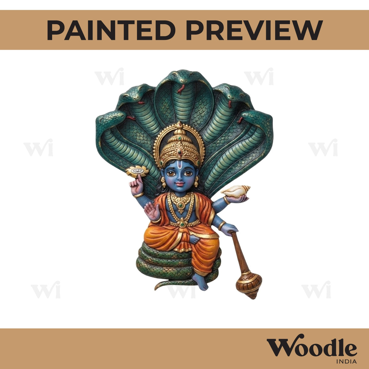 God Vishnu Pre Marked MDF Design 4