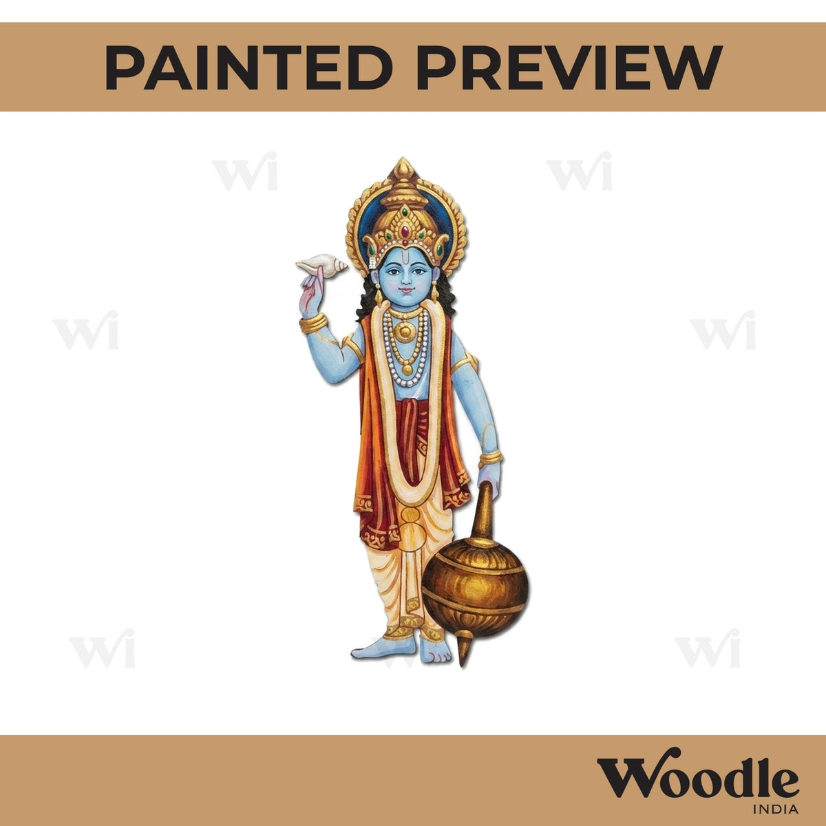 God Vishnu Pre Marked MDF Design 6