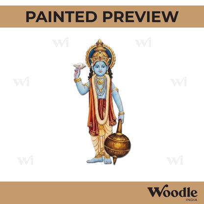 God Vishnu Pre Marked MDF Design 6