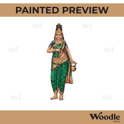 Goddess Brahmacharini Pre Marked MDF Design 1