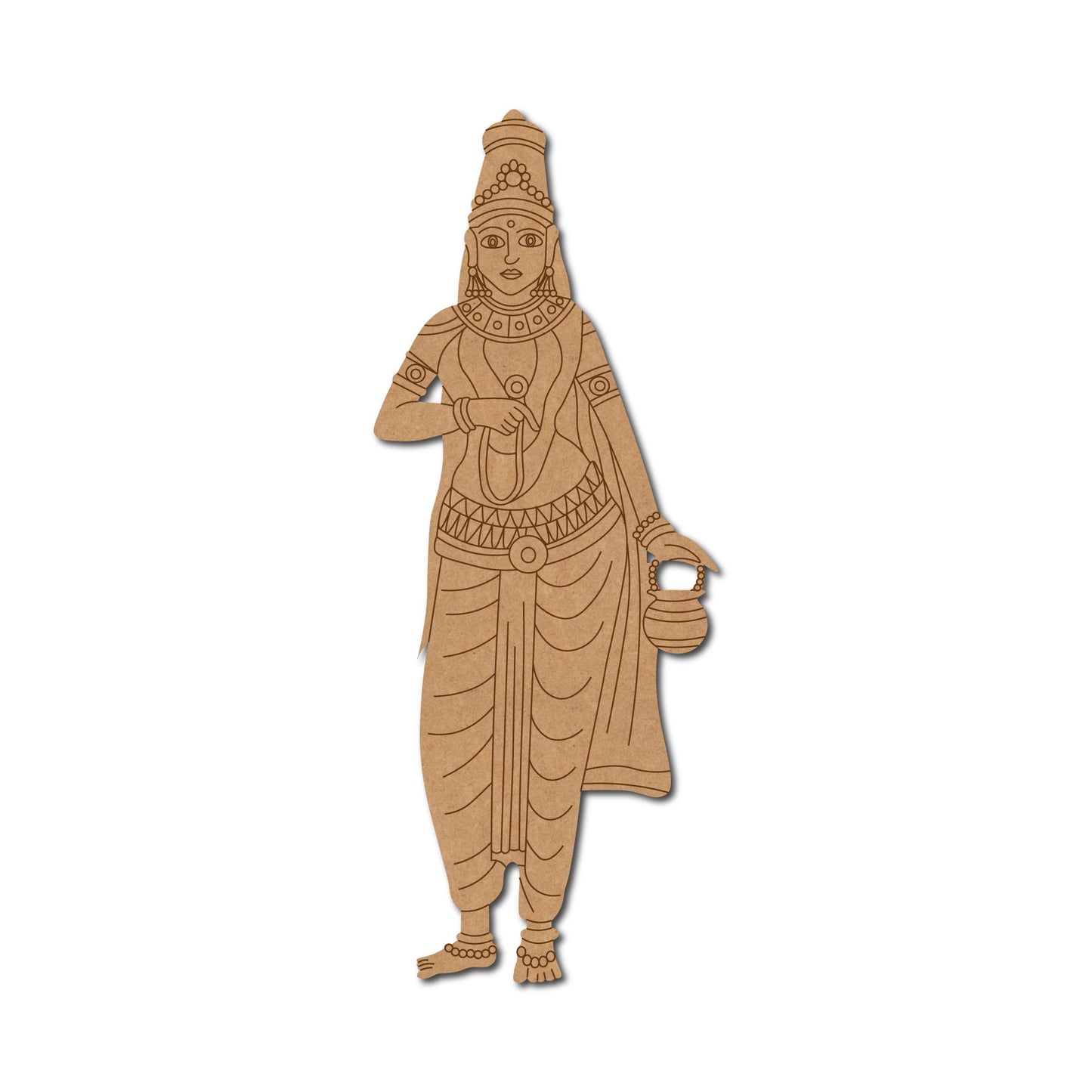 Goddess Brahmacharini Pre Marked MDF Design 1