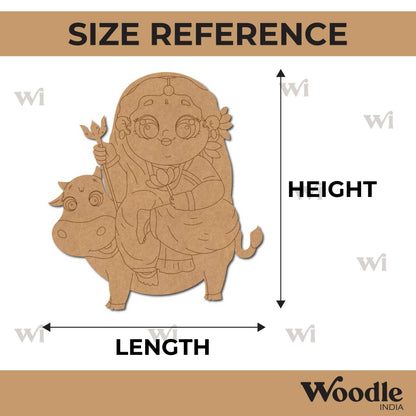 Goddess Durga Pre Marked MDF Design 1