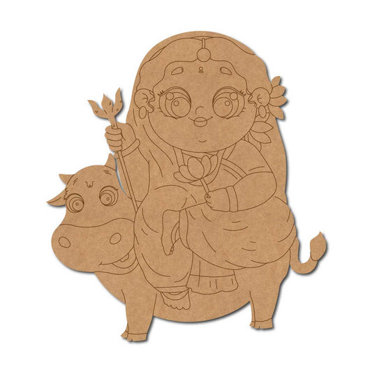 Goddess Durga Pre Marked MDF Design 1