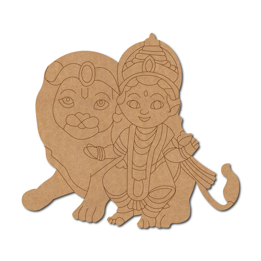 Goddess Durga Pre Marked MDF Design 3