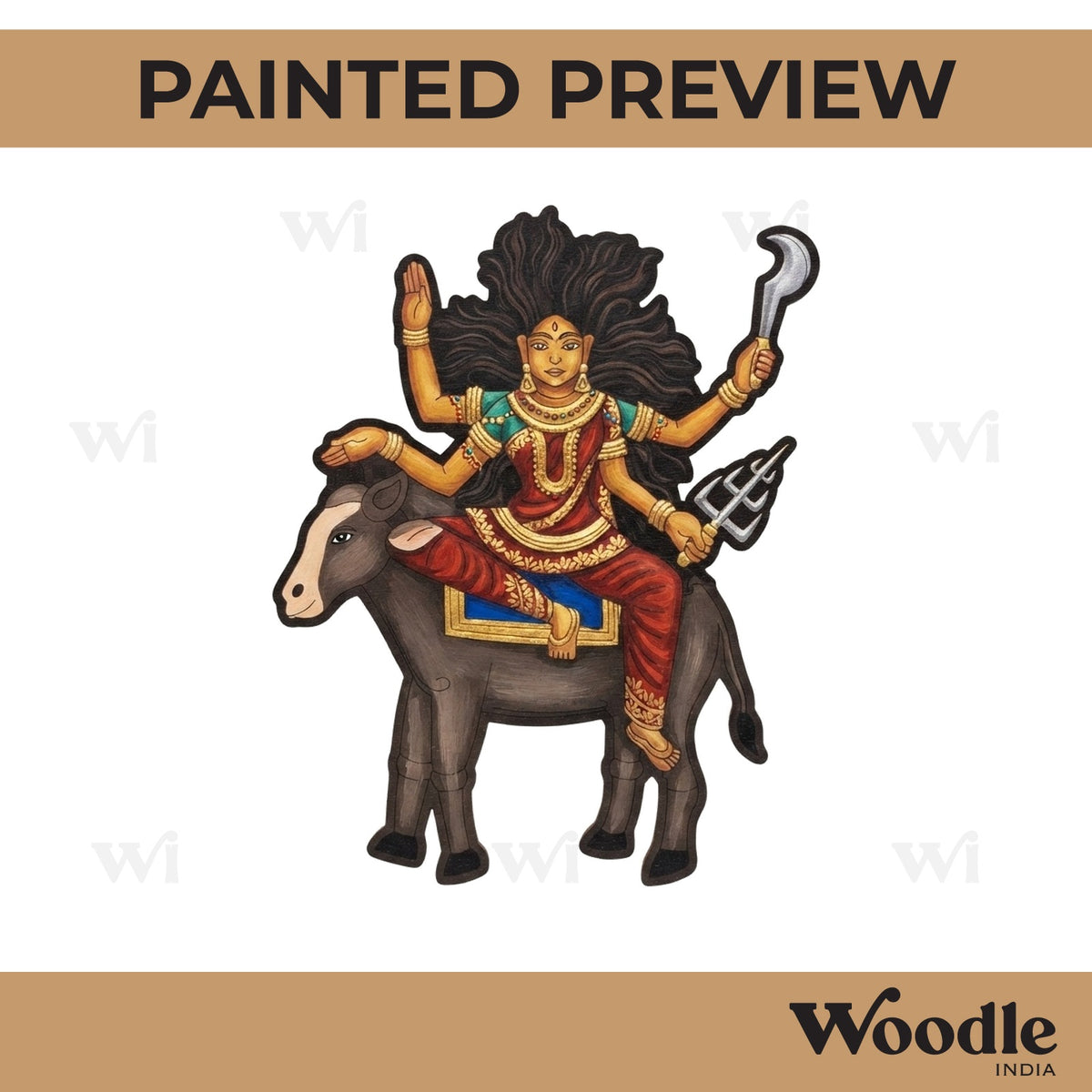 Goddess Kalaratri Pre Marked MDF Design 1