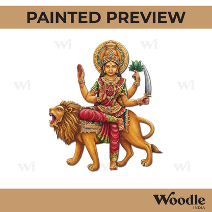 Goddess Katyayani Pre Marked MDF Design 1