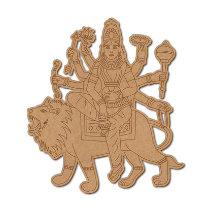Goddess Kushmanda Pre Marked MDF Design 1