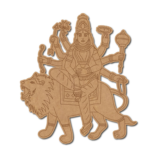 Goddess Kushmanda Pre Marked MDF Design 1
