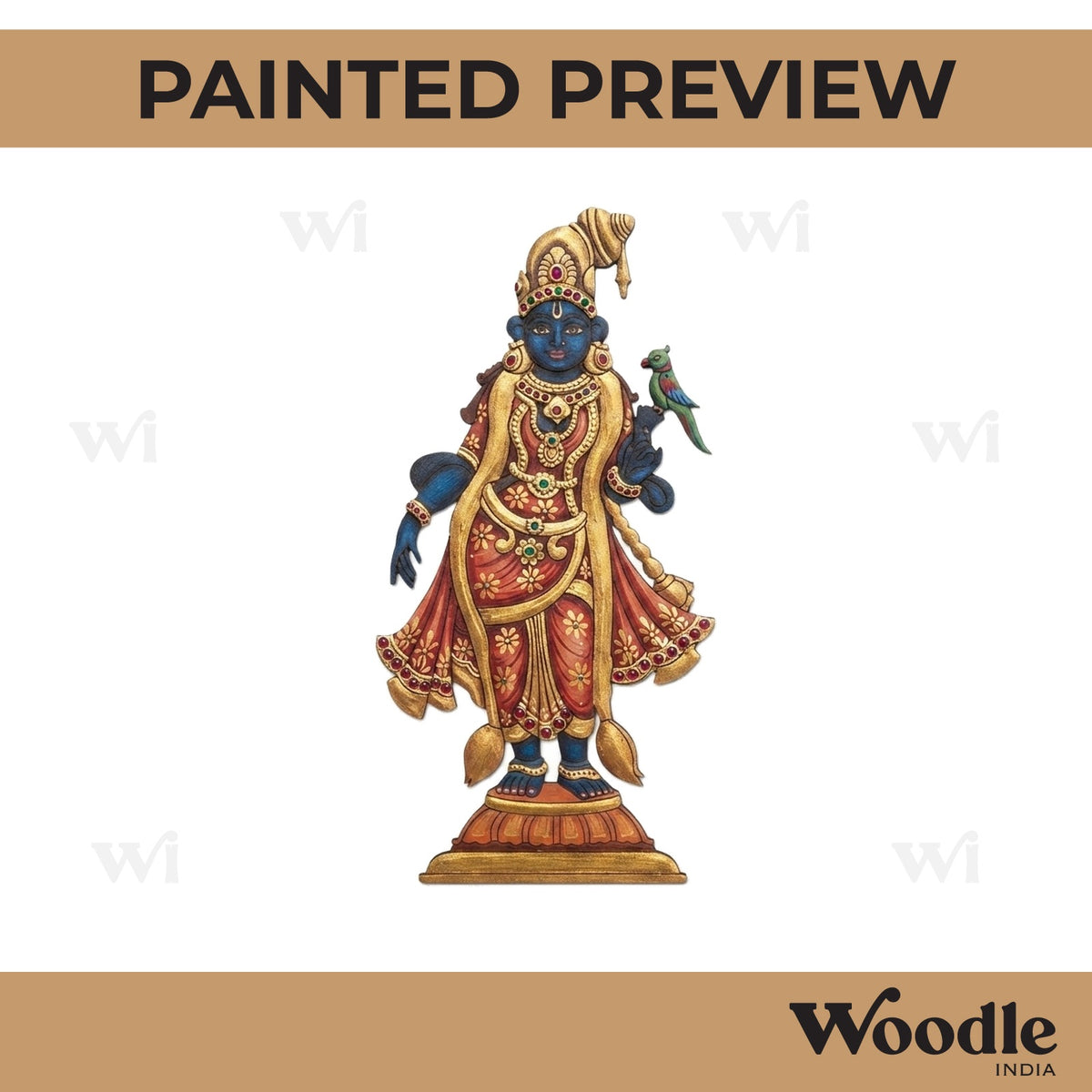 Goddess Meenakshi Pre Marked MDF Design 1