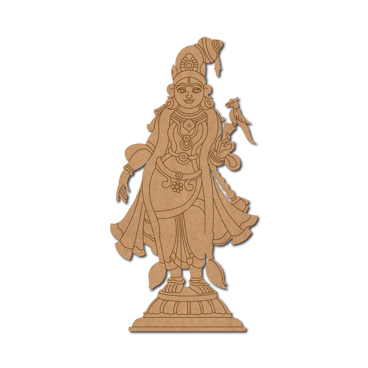 Goddess Meenakshi Pre Marked MDF Design 1