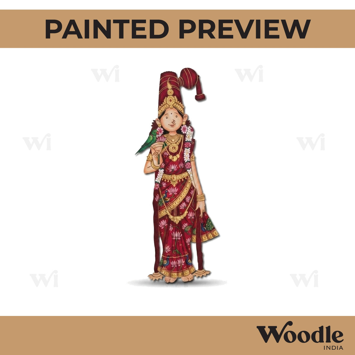 Goddess Meenakshi Pre Marked MDF Design 2