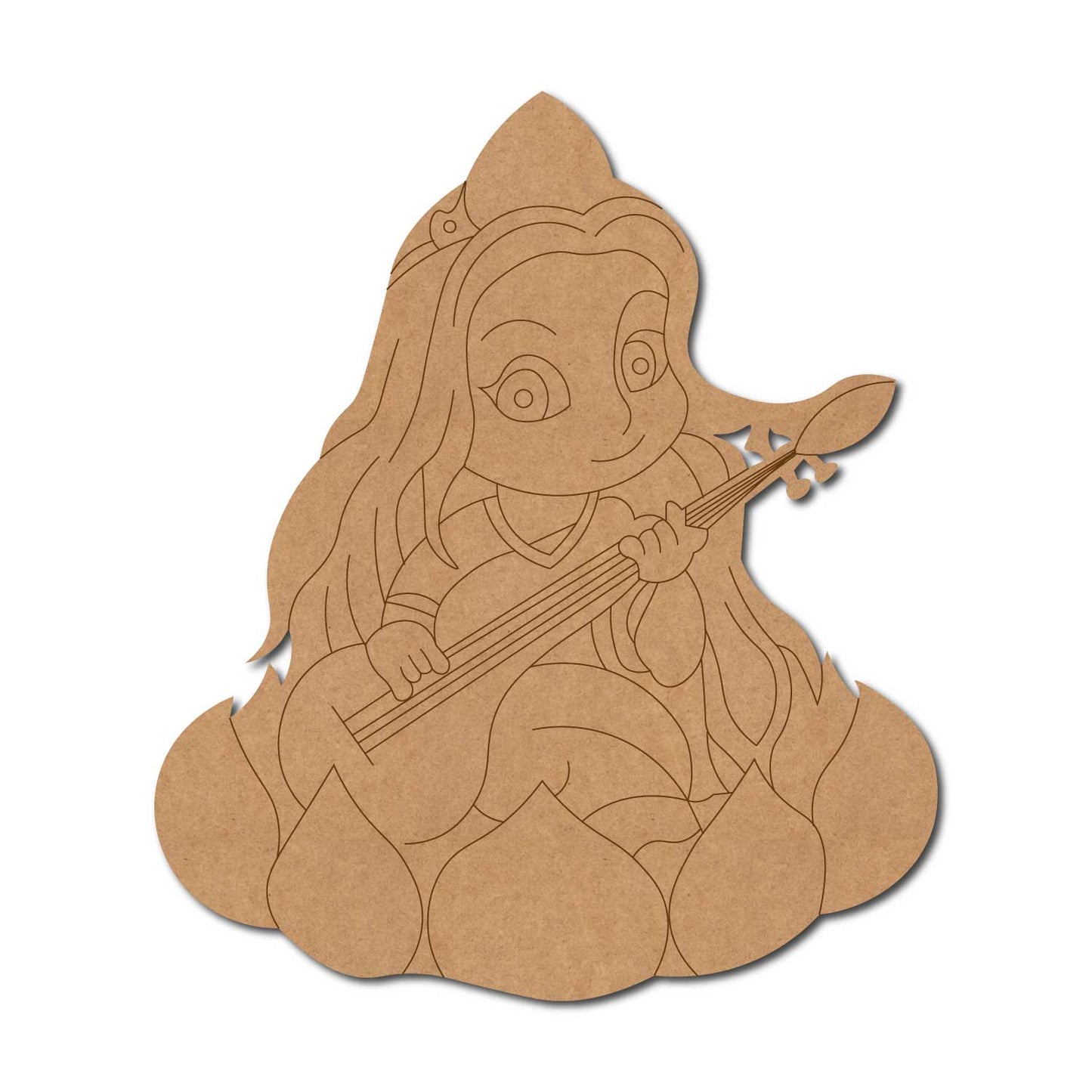 Goddess Saraswati Pre Marked MDF Design 1