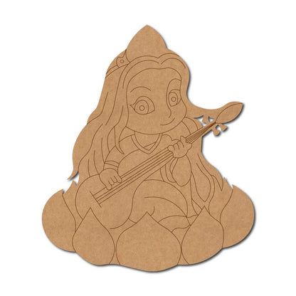 Goddess Saraswati Pre Marked MDF Design 1