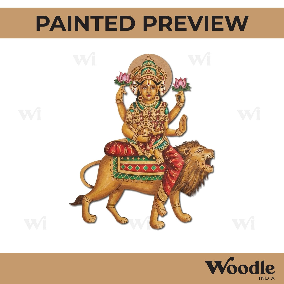 Goddess Skandamata Pre Marked MDF Design 1