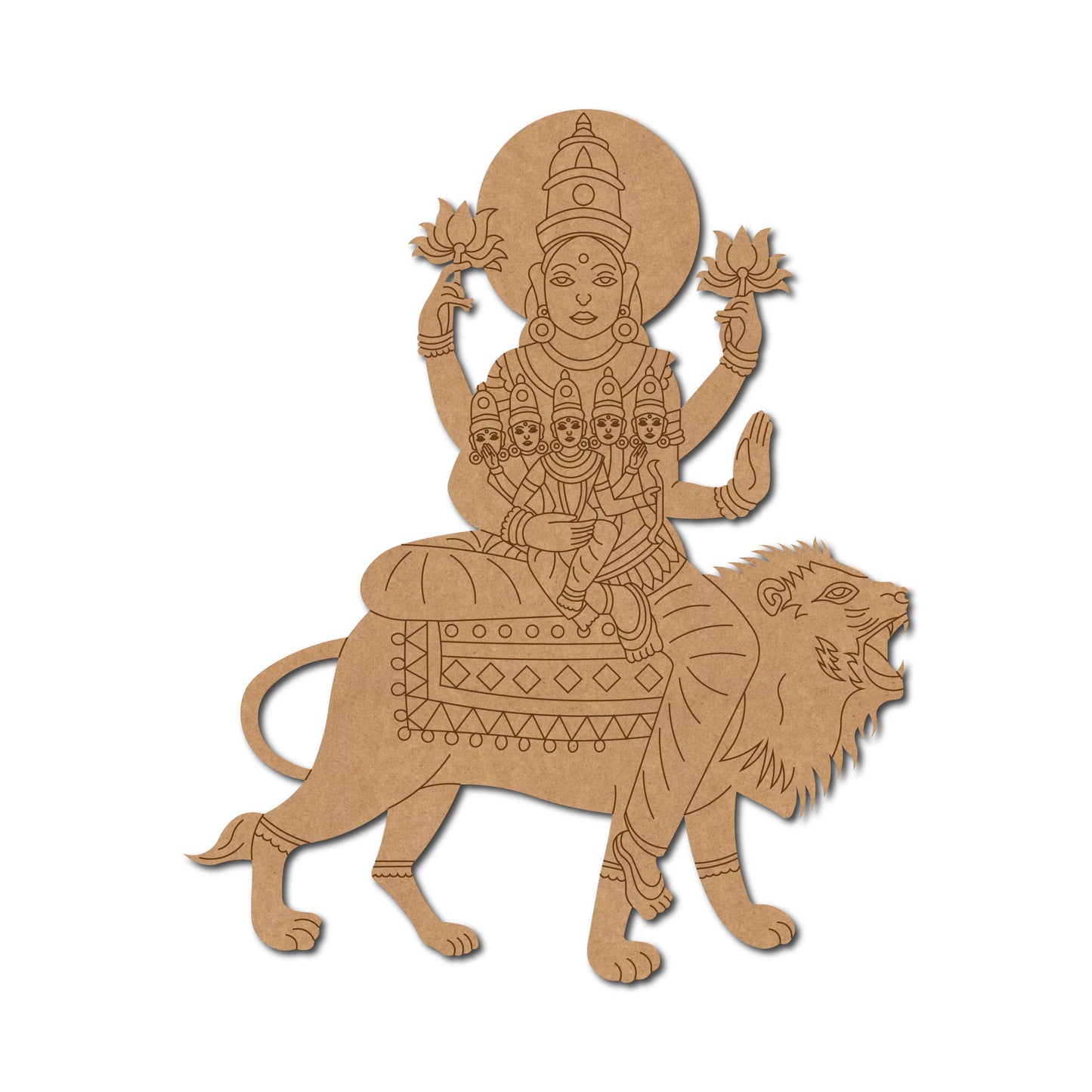 Goddess Skandamata Pre Marked MDF Design 1