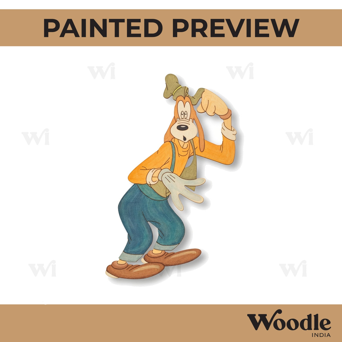 Goofy Dog Mickey Mouse Pre Marked MDF Design 1